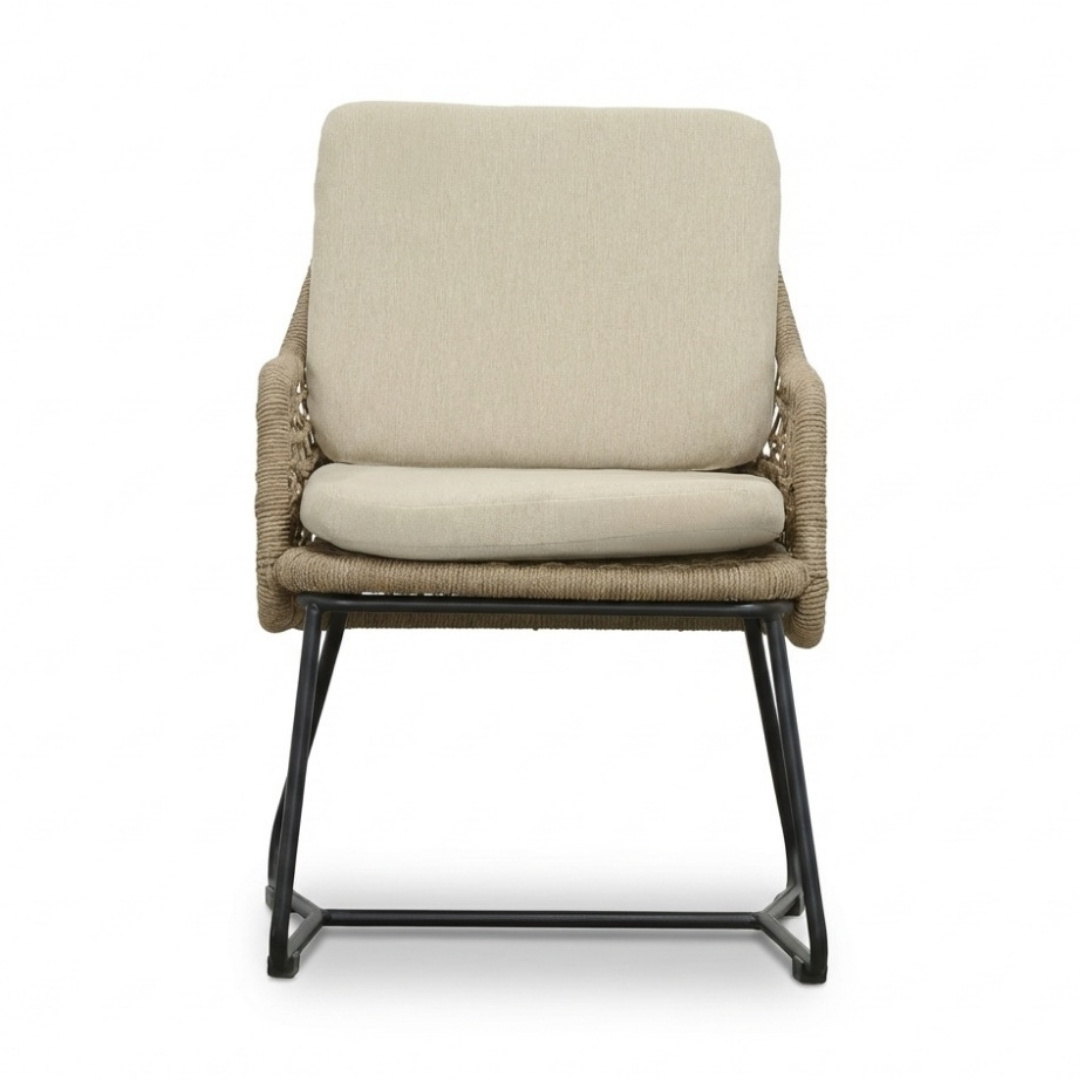 Gianna dining tuinstoel | touw + aluminium | Sahara Dust