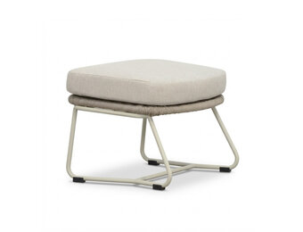Gianna voetenbank | touw + aluminium | Almond Beige