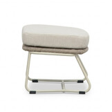 Gianna voetenbank | touw + aluminium | Almond Beige