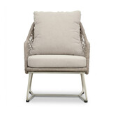 Gianna loungestoel tuin set van 2 | touw + aluminium | Almond Beige