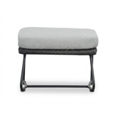 Gianna loungestoel tuin incl. voetenbank | touw + aluminium | Stone Grey