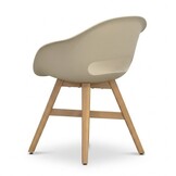 Karlstad tuinstoel | kunststof + hardhout | beige