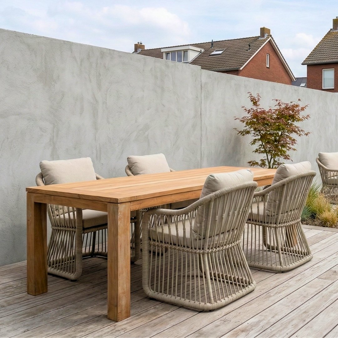 Bruno dining tuinstoel | wicker | Mexican Sand