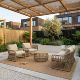 Bruno loungestoel tuin set van 2 | wicker | Mexican Sand