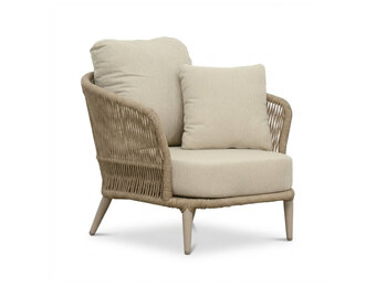 Palermo loungestoel | aluminium + touw | Sandstone