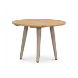 Palermo koffietafel set van 2 | aluminium + teakhout | beige