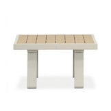 Lola loungetafel vierkant | aluminium + polywood | beige | 71x71cm