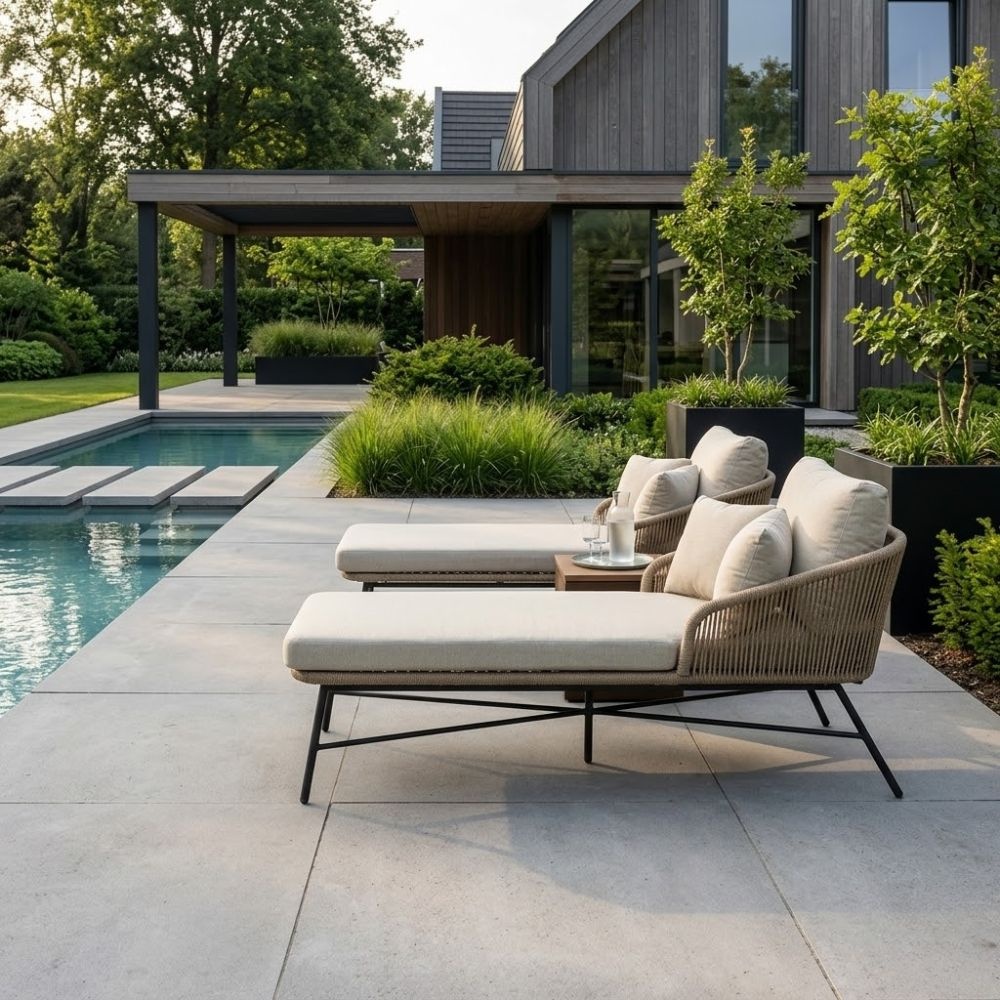 Tulum ligbed | touw + aluminium | Sahara Dust