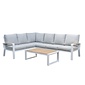 LUX outdoor living Seattle hoek loungeset 5 personen | aluminium + polywood | wit | 5-delig - 270x210cm
