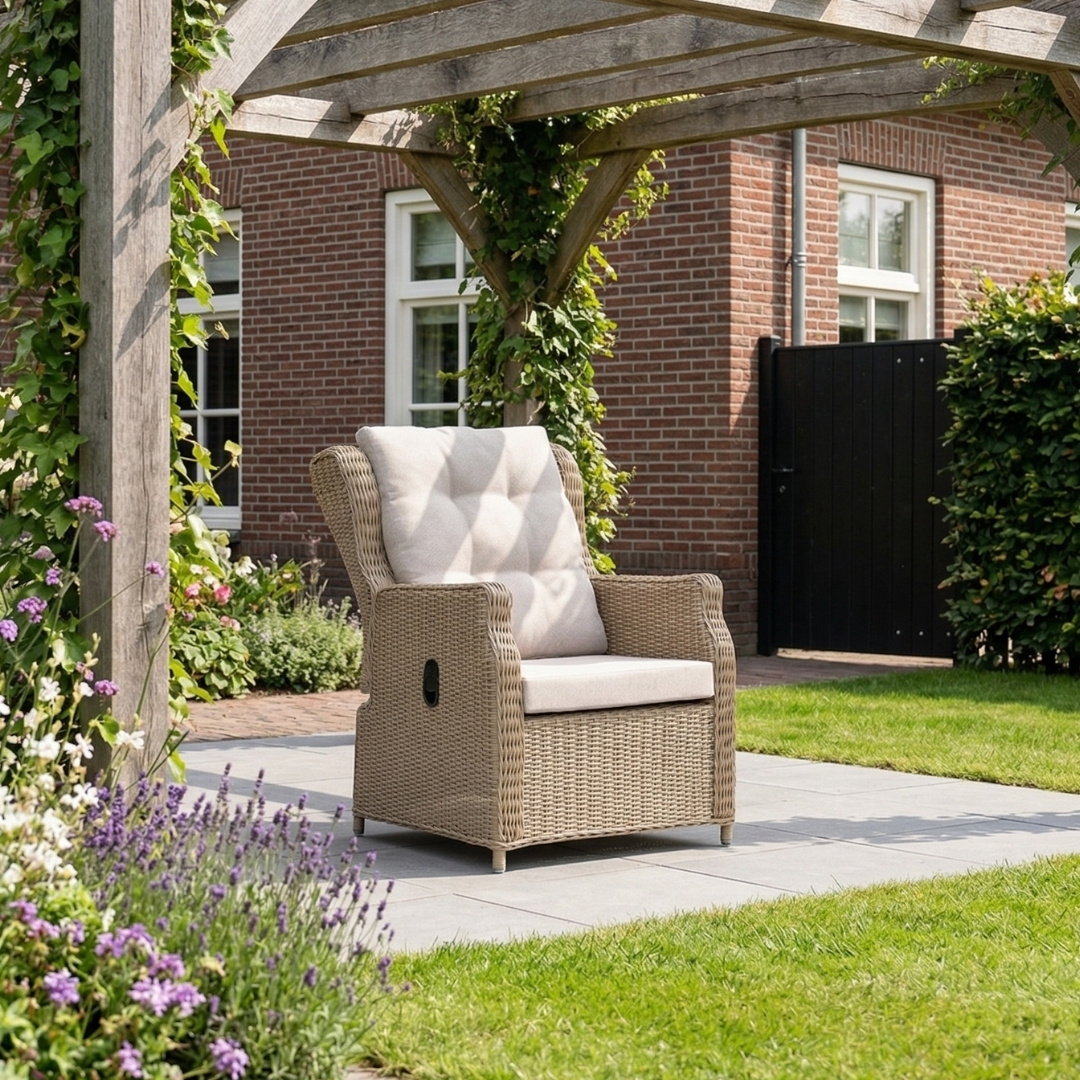 Geneve loungestoel tuin set van 2 | wicker | Royal Sand
