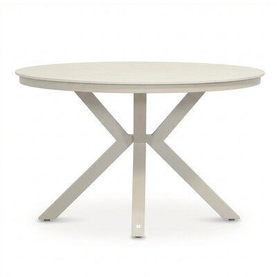 Cuba dining tuintafel 4 personen | sintered stone + aluminium | beige | 120cm rond