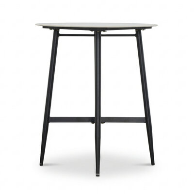 Santos dining bartafel 4 personen | sintered stone + aluminium | Marble Grey | 90cm rond