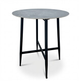 Santos dining bartafel 4 personen | sintered stone + aluminium | Marble Grey | 90cm rond