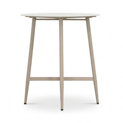 Santos dining bartafel 4 personen | sintered stone + aluminium | Marble Latte | 90cm rond