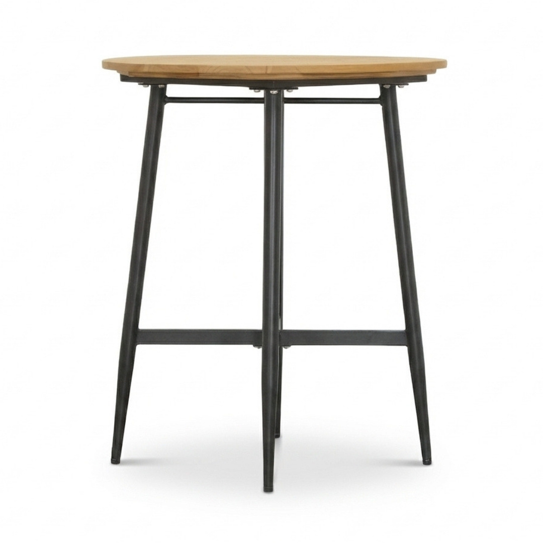 LUX outdoor living Valencia dining bartafel 4 personen | teakhout + aluminium | antraciet | 90cm rond