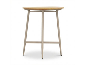 Valencia dining bartafel 4 personen | teakhout + aluminium | beige | 90cm rond