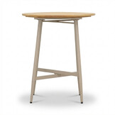 Valencia dining bartafel 4 personen | teakhout + aluminium | beige | 90cm rond