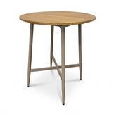 Valencia dining bartafel 4 personen | teakhout + aluminium | beige | 90cm rond