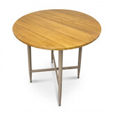 Valencia dining bartafel 4 personen | teakhout + aluminium | beige | 90cm rond