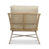 Flow stoel-bank loungeset 5 personen | wicker + aluminium | Bamboo beige | 3-delig