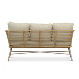 Flow stoel-bank loungeset 5 personen | wicker + aluminium | Bamboo beige | 3-delig