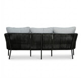 Mara stoel-bank loungeset 5 personen | touw + aluminium | Stone Grey | 3-delig