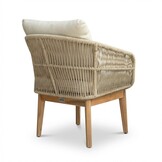 Bella lounge balkonset 2 personen | touw + hardhout | zand | 3-delig