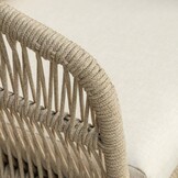 Bella lounge balkonset 2 personen | touw + hardhout | zand | 3-delig