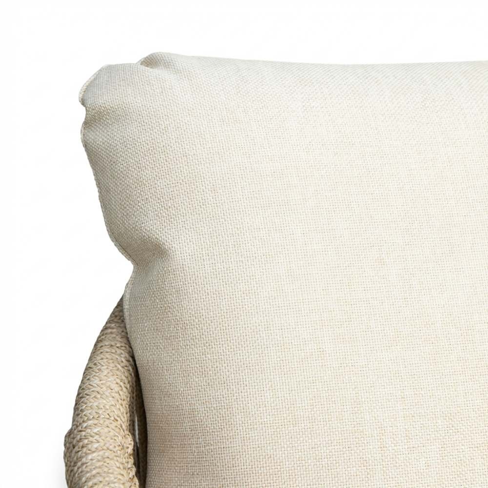 Bella stoel-bank loungeset 5 personen | touw + hardhout | zand | 4-delig