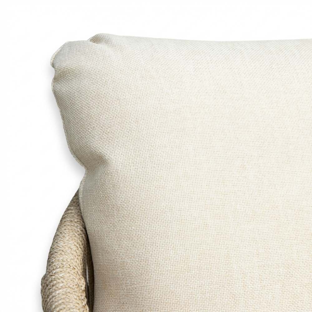 Bella lounge balkonset 2 personen | touw + hardhout | zand | 3-delig