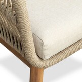 Bella lounge balkonset 2 personen | touw + hardhout | zand | 3-delig