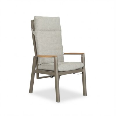 Brighton dining tuinstoel | aluminium + teak | beige