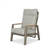 Brighton loungestoel | aluminium + teak | beige