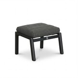 Brighton voetenbank | aluminium + teak | antraciet