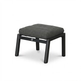 Brighton voetenbank | aluminium + teak | antraciet