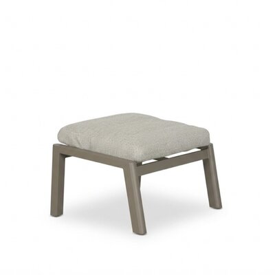 Brighton voetenbank | aluminium + teak | beige