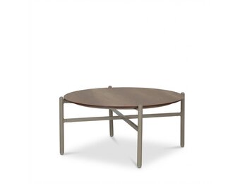Puglia koffietafel 90cm rond | aluminium + hpl | beige