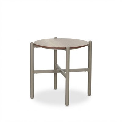 Puglia koffietafel 57cm rond | aluminium + hpl | beige
