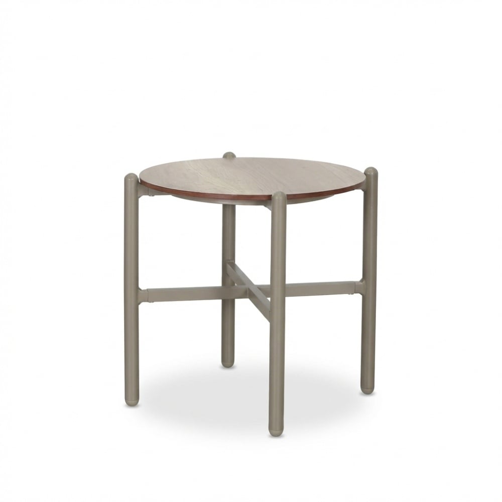 Puglia koffietafel 57cm rond | aluminium + hpl | beige