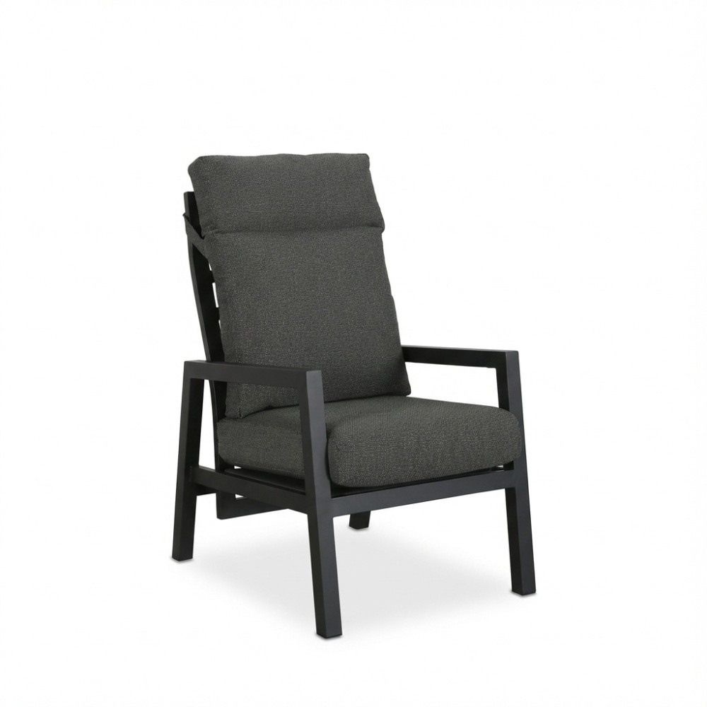 Chicago lounge balkonset - verstelbaar 2 personen | aluminium + keramiek | antraciet | 5-delig