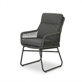 Malaga dining tuinstoel | touw + aluminium | antraciet