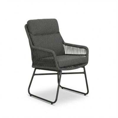 Malaga dining tuinstoel | touw + aluminium | antraciet