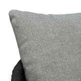 Bella dining tuinstoel | touw + hardhout | zwart