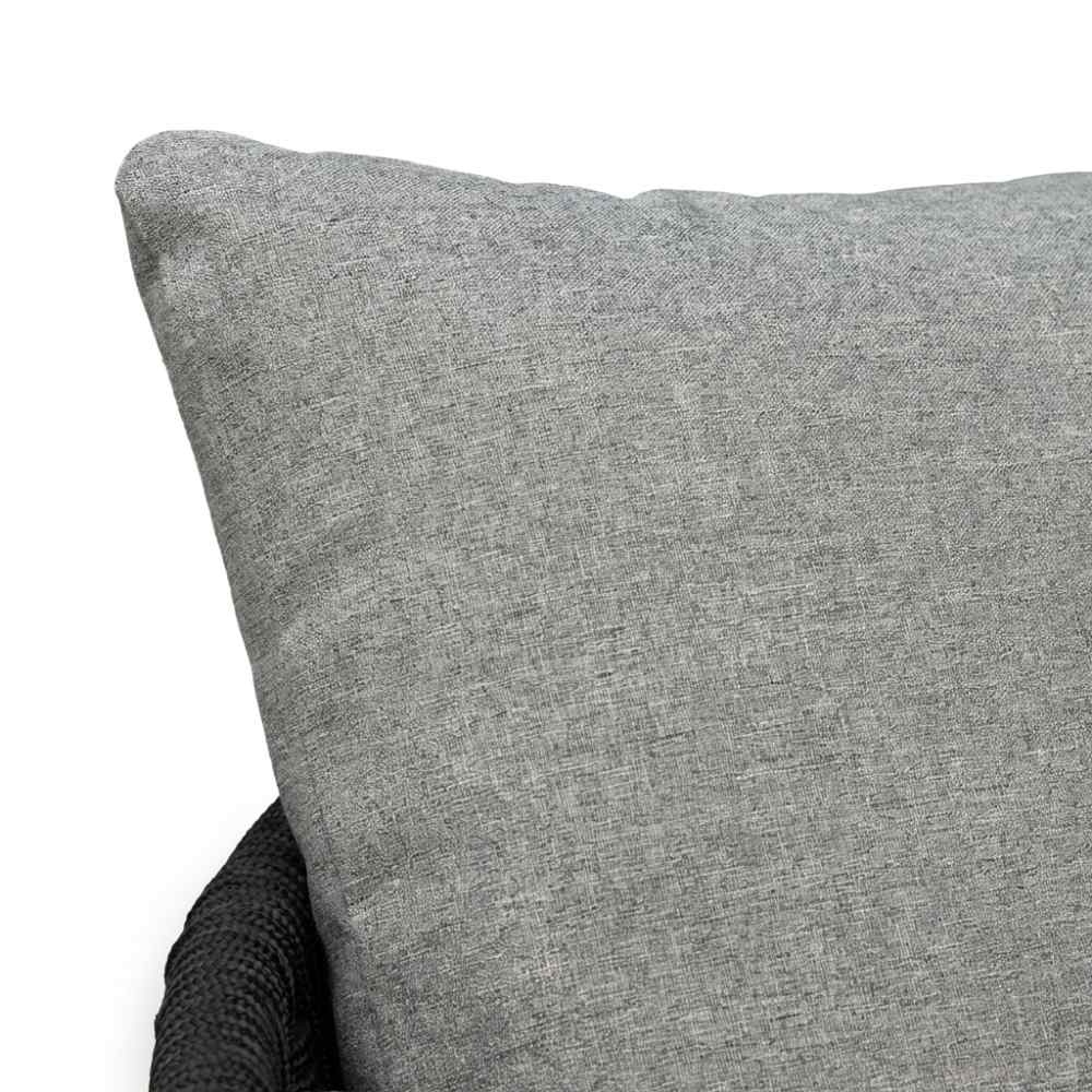 Bella dining tuinstoel | touw + hardhout | zwart