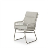 Malaga dining tuinstoel | touw + aluminium | beige