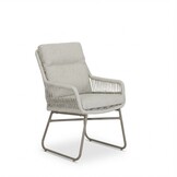 Malaga dining tuinstoel | touw + aluminium | beige