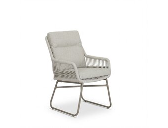 Malaga dining tuinstoel | touw + aluminium | beige