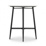 Santos Marble Grey/Valencia Sahara Dust dining barset | 4 personen | sintered stone + touw | 90cm