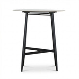 Santos Marble Grey/Valencia Sahara Dust dining barset | 4 personen | sintered stone + touw | 90cm