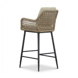 Santos Marble Grey/Valencia Sahara Dust dining barset | 4 personen | sintered stone + touw | 90cm